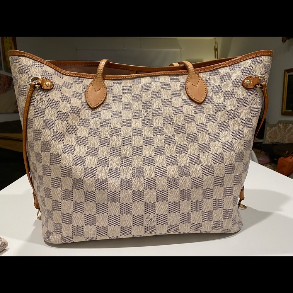 Authentic Louis Vuitton Neverfull MM Damien Azur